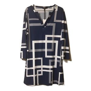 Women’s  LILY By Firmiana, V-Neckline, Kimono Sleeves Dress, Multi Colors, Lg